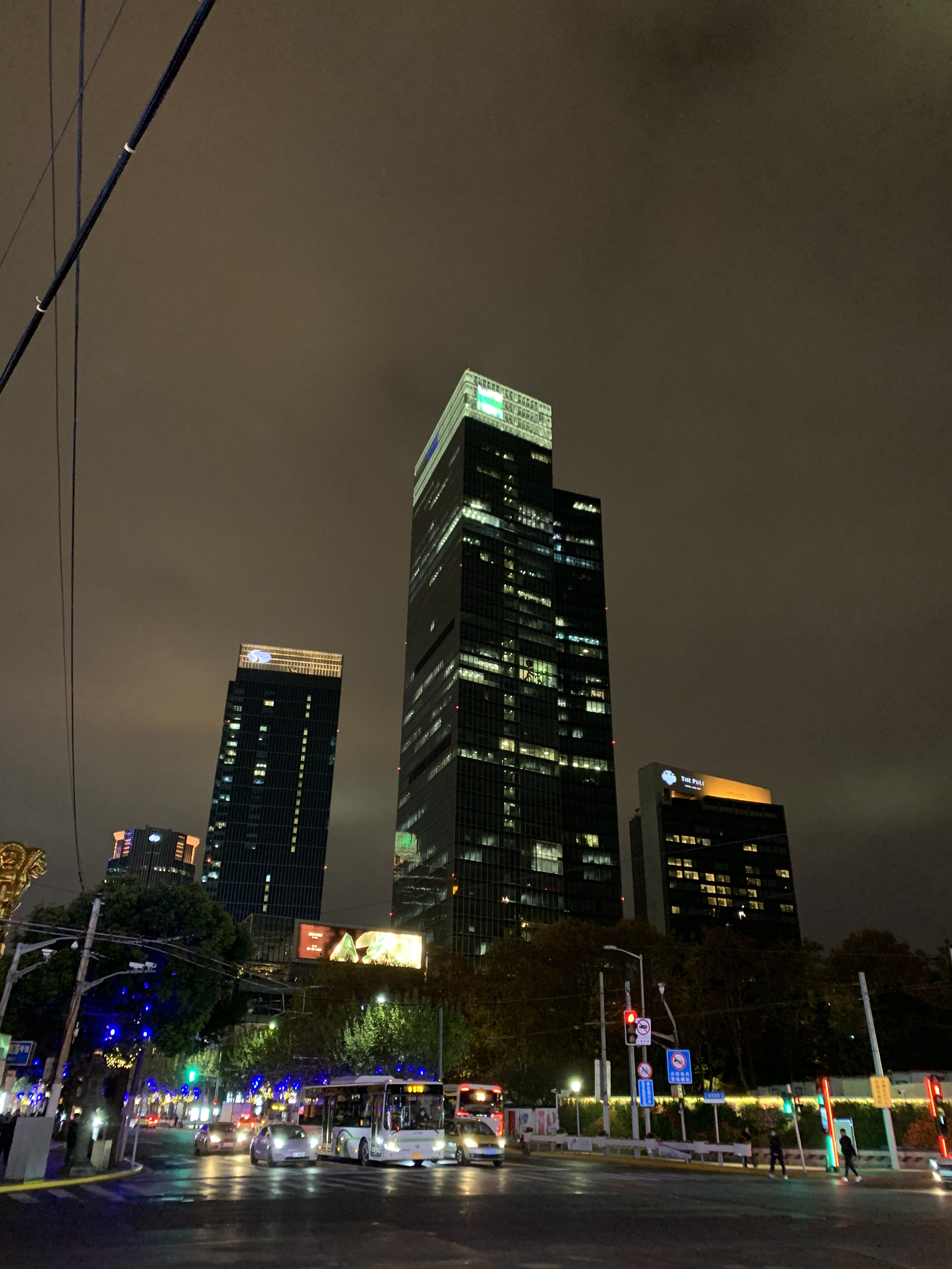 上海 夜景 大楼