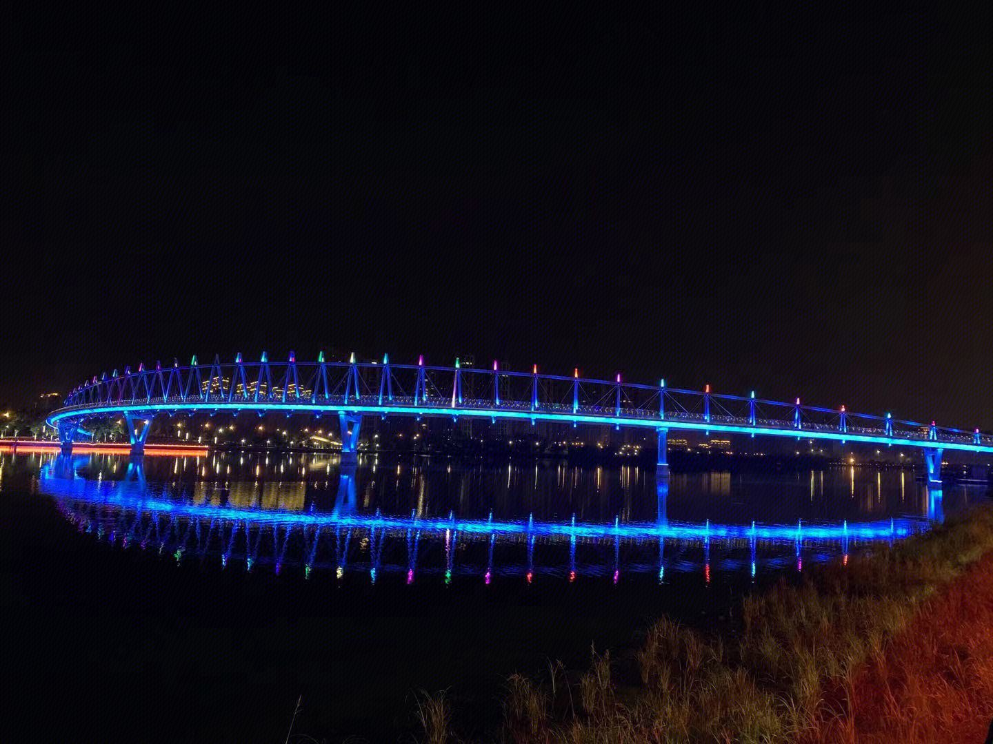 城市 夜景 景观桥