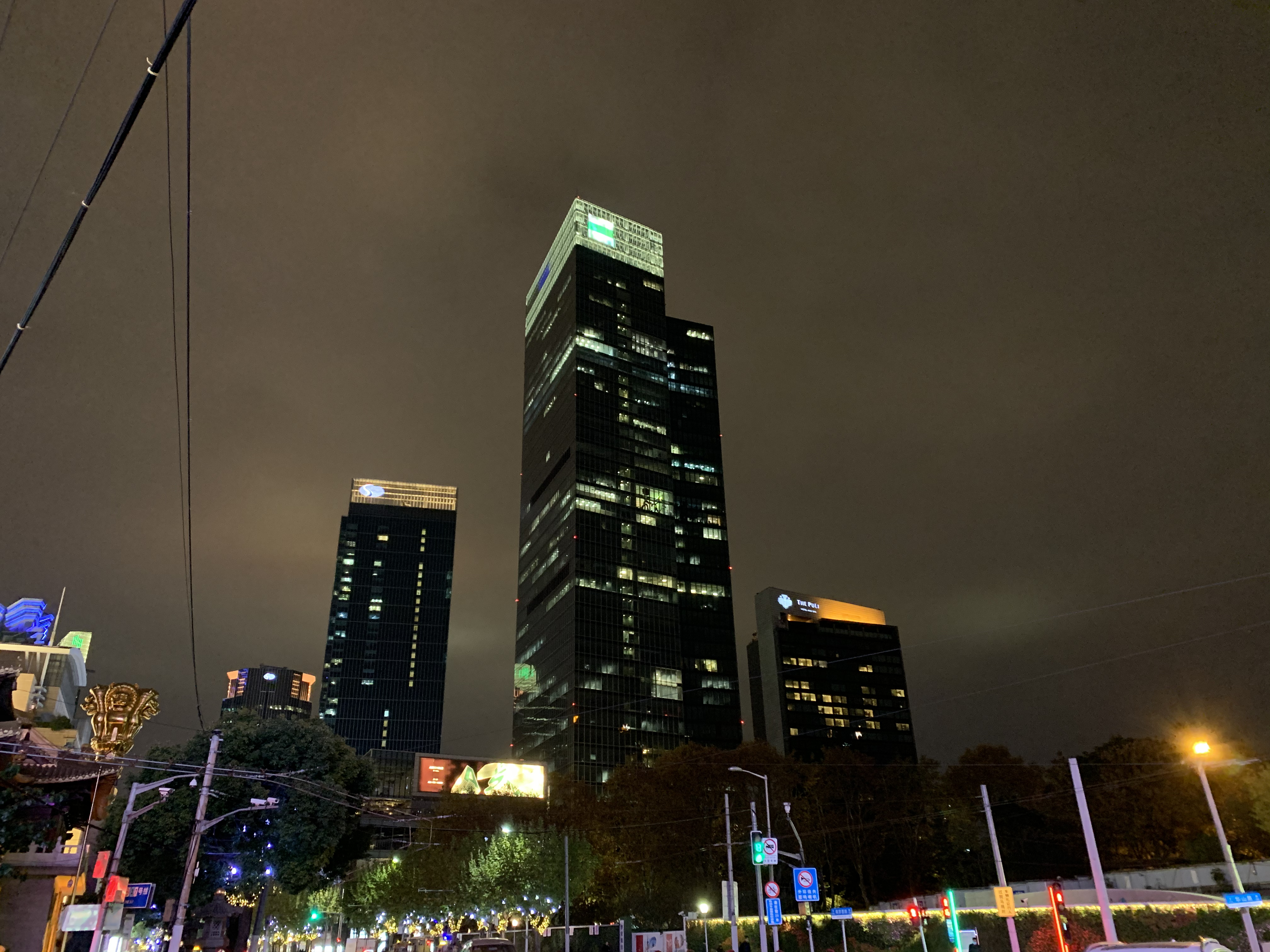 上海 夜景 大楼