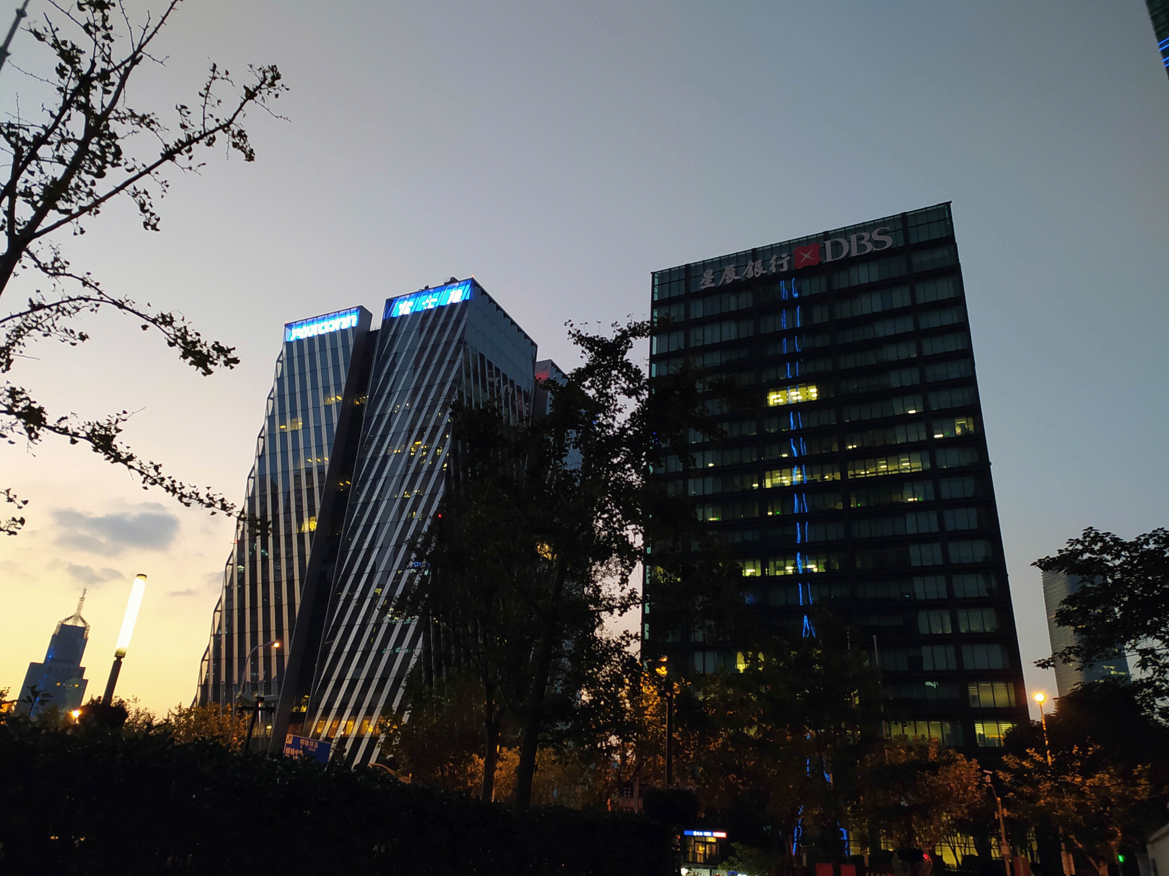 星展银行 DBS 金融机构 陆家嘴 浦东 金融城 上海 夜景