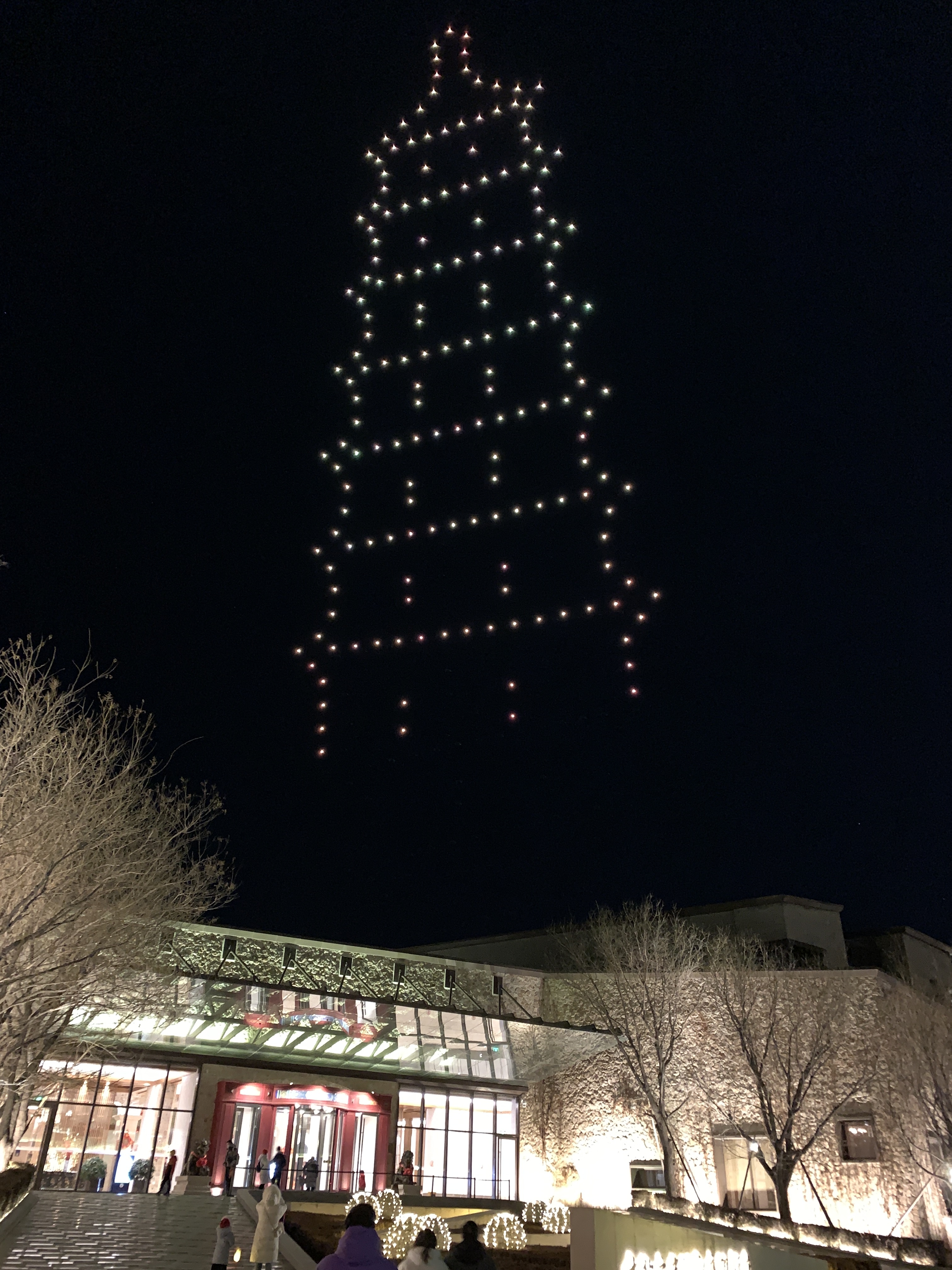 古北水镇 无人机表演 塔