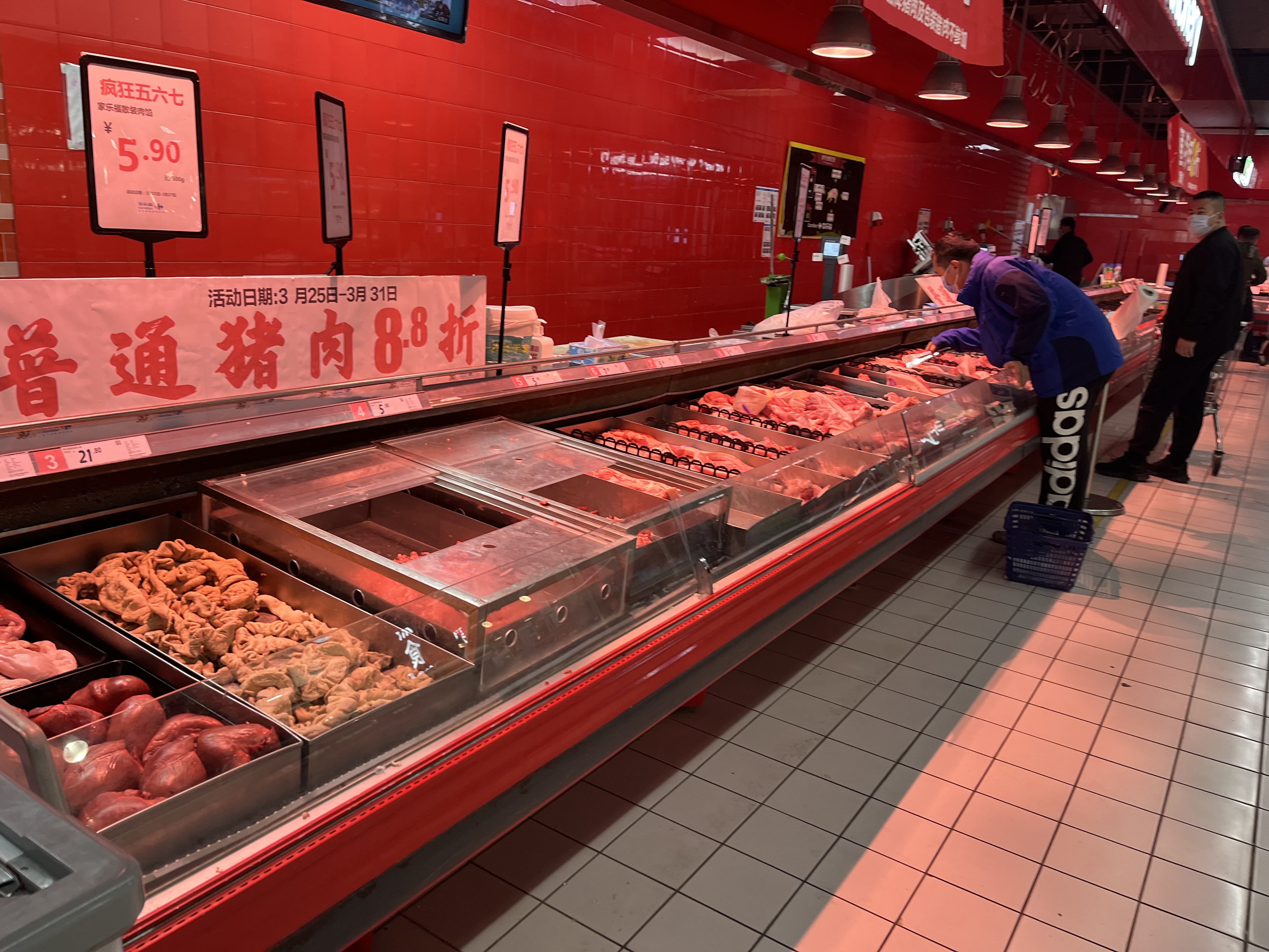 超市  货柜  冷冻肉   生鲜