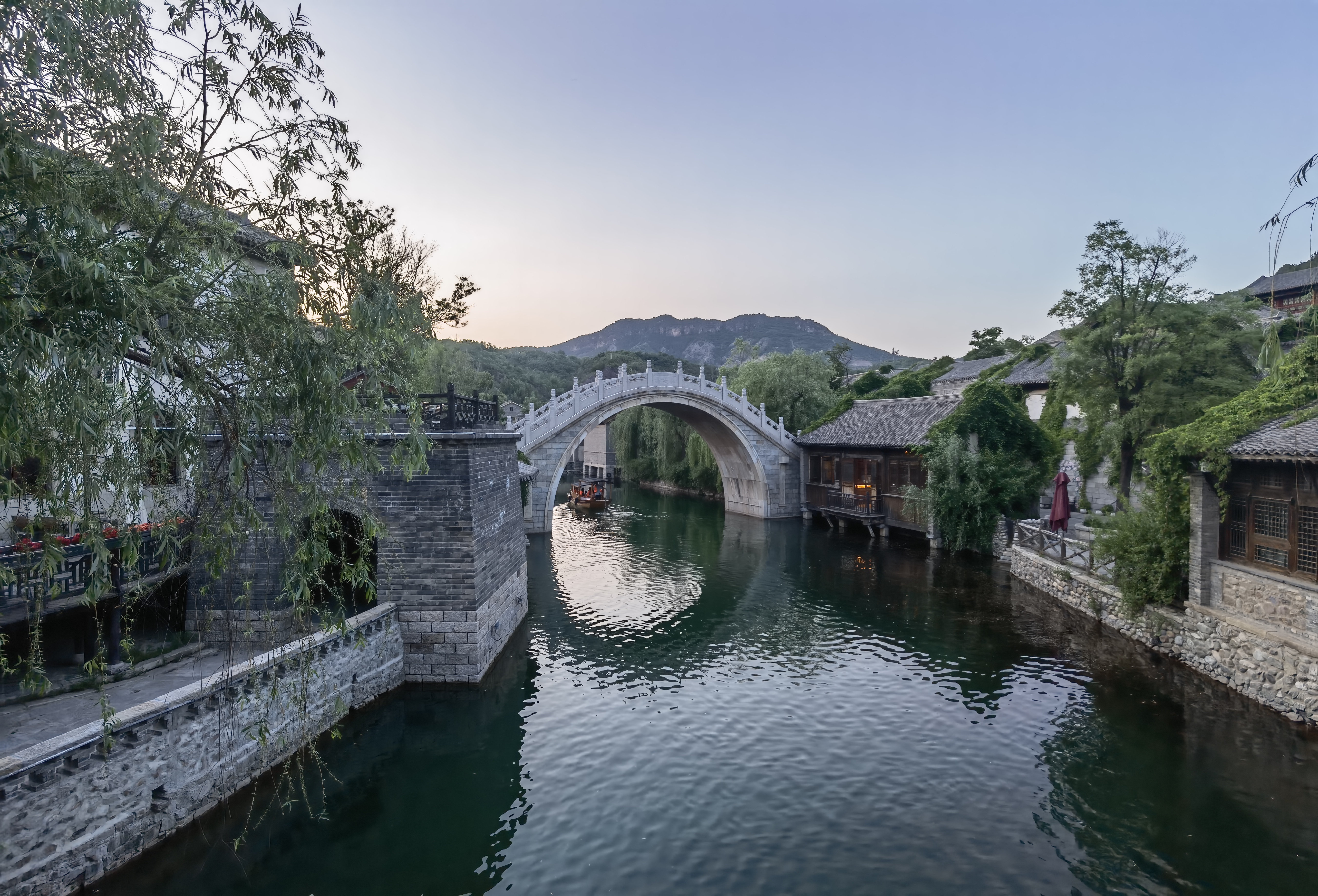 古北水镇 河流 拱桥