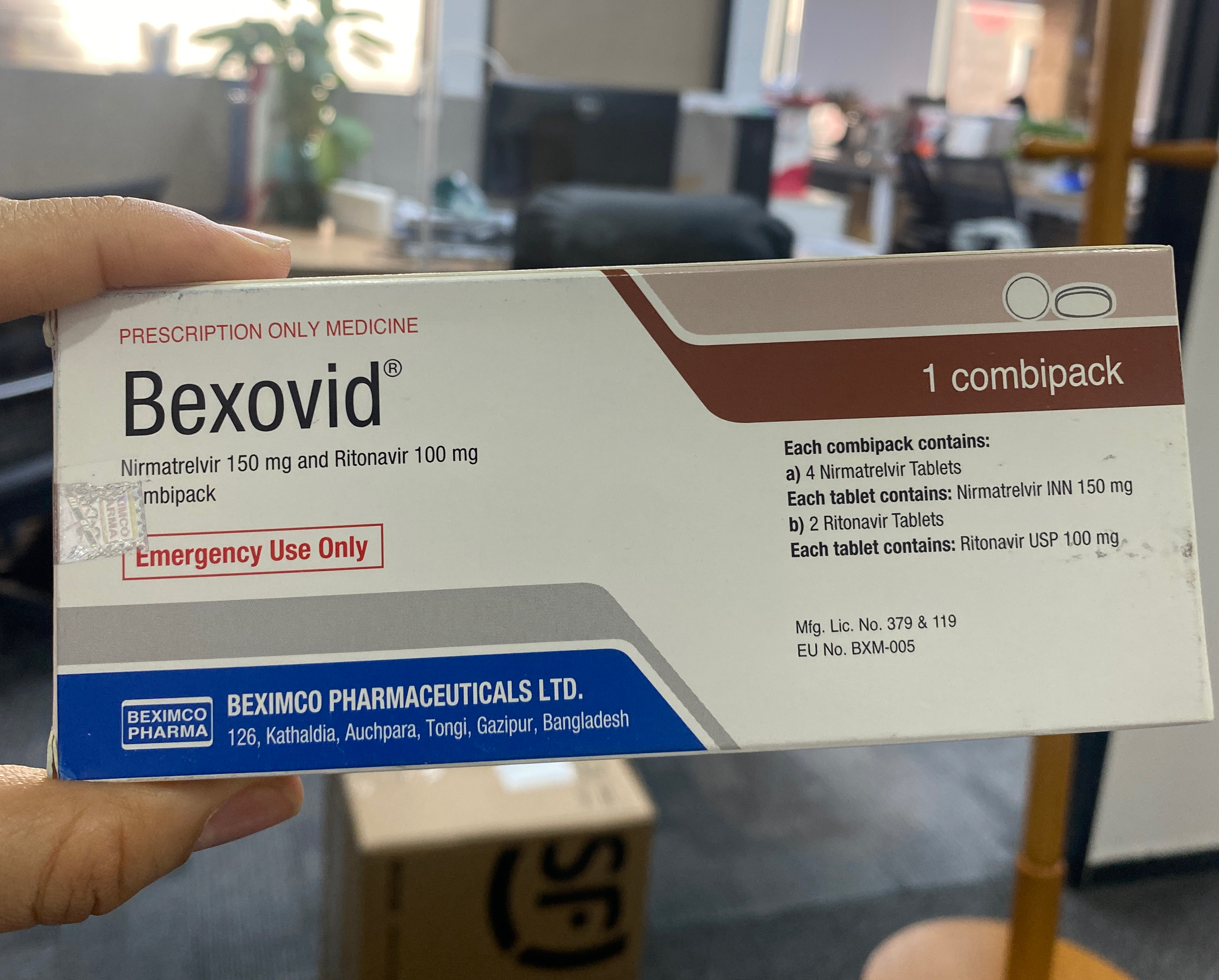 Bexovid 新冠特效药 口服药 孟加拉
