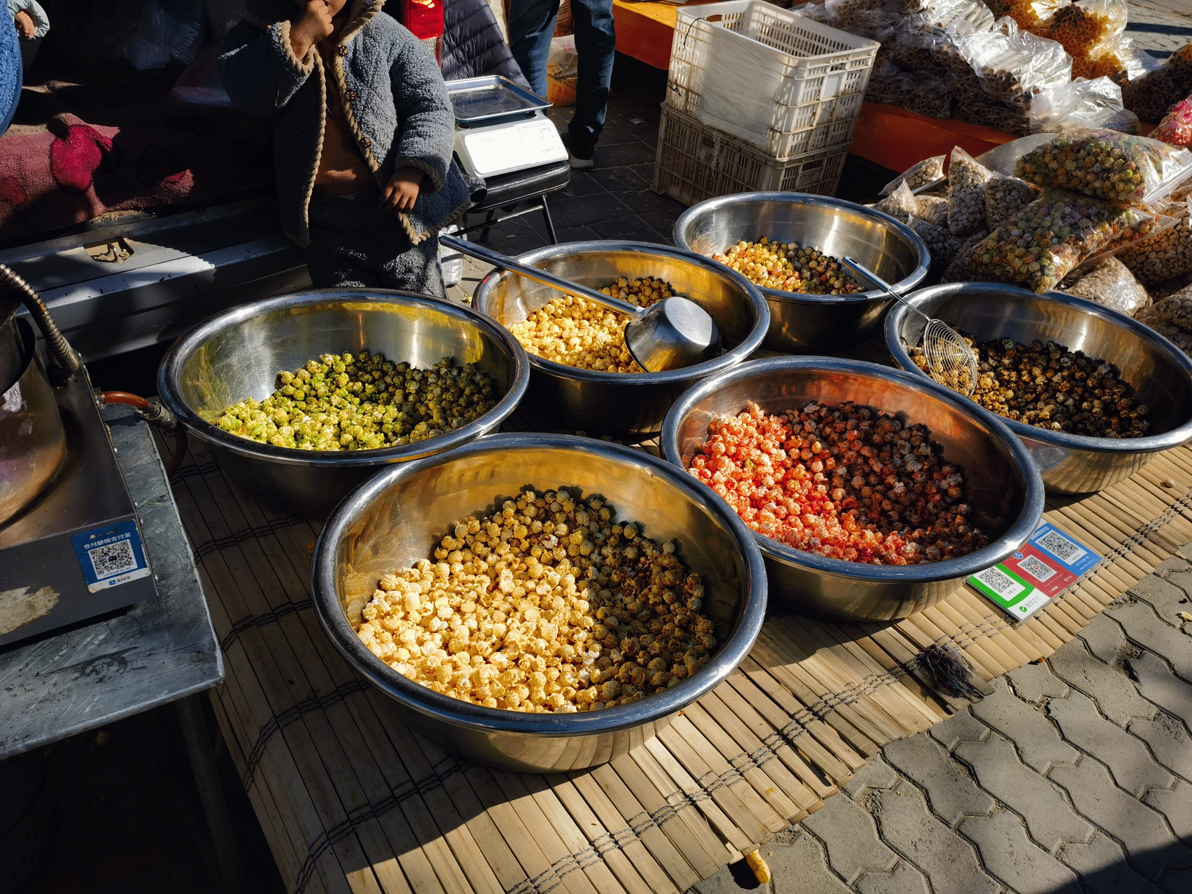 爆米花 路边摊 集市