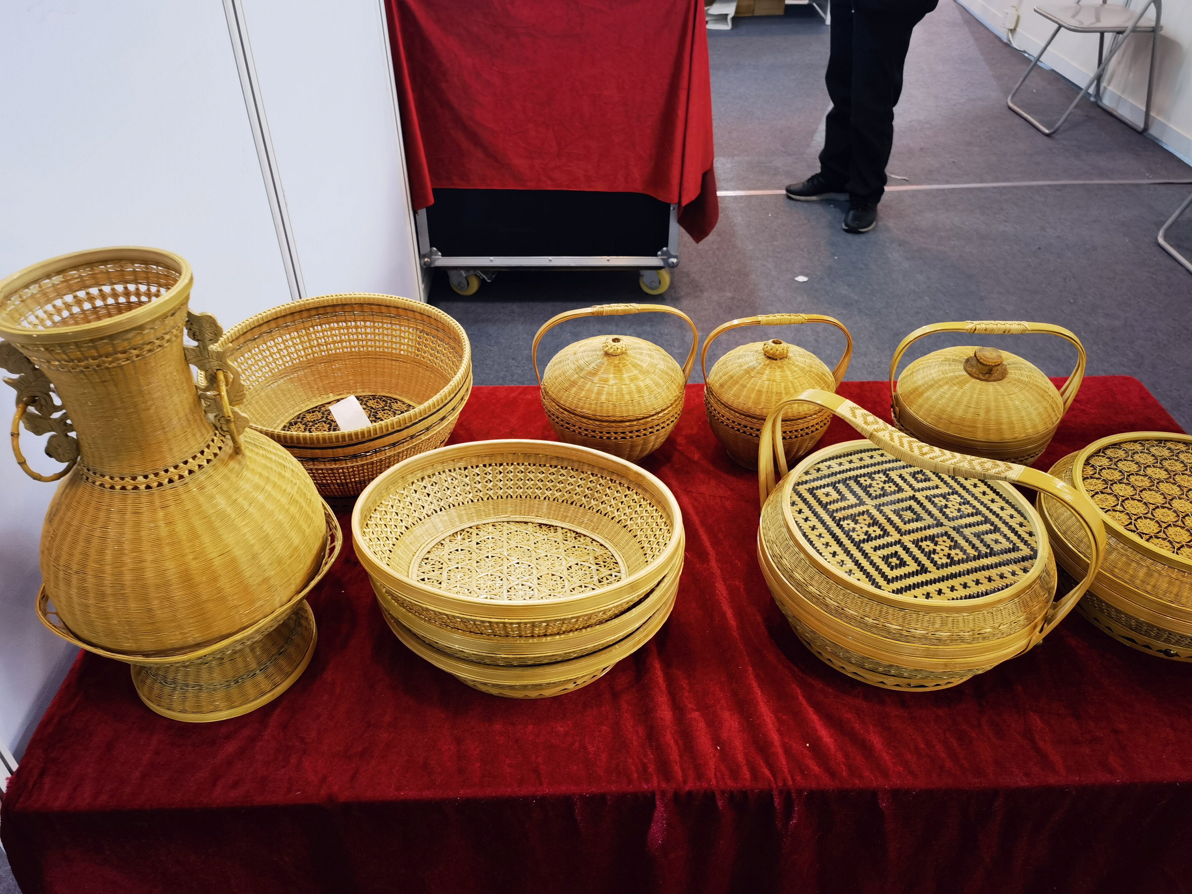 手工编织篮 竹篮