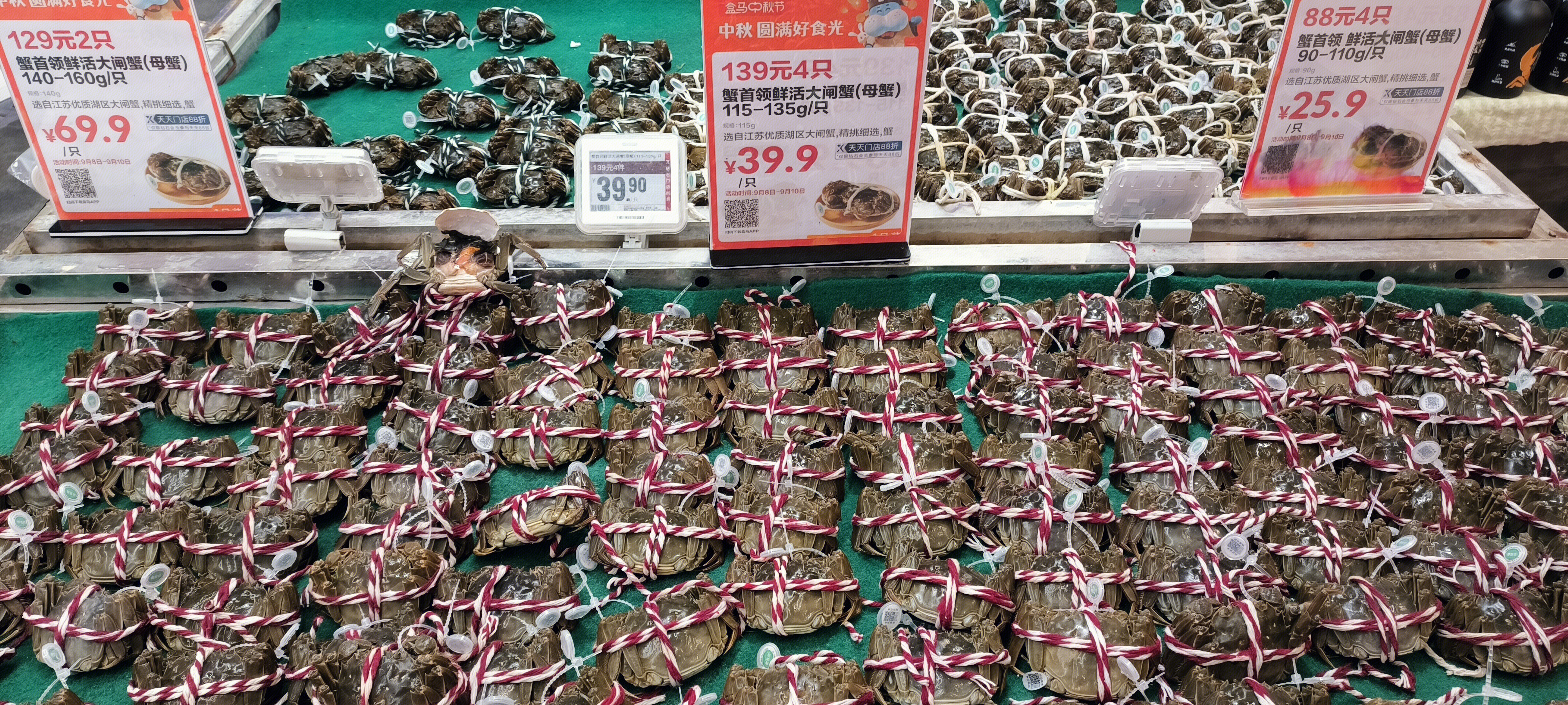 大闸蟹 螃蟹 海鲜区
