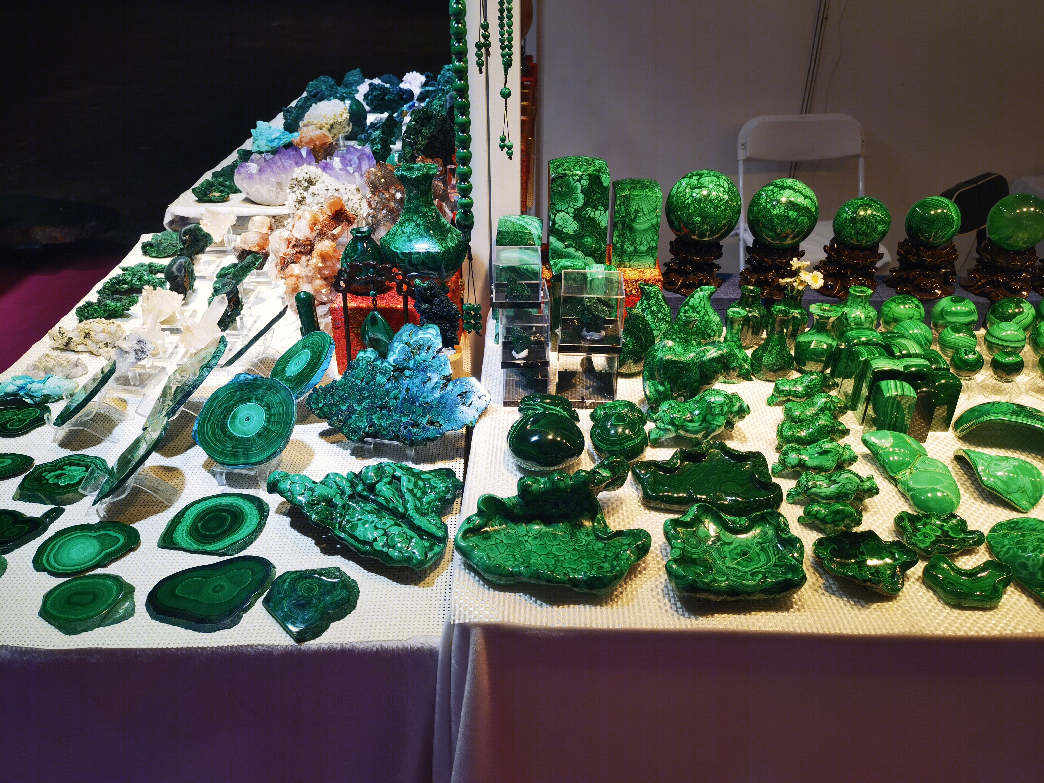 孔雀石 水晶 玉石 翡翠