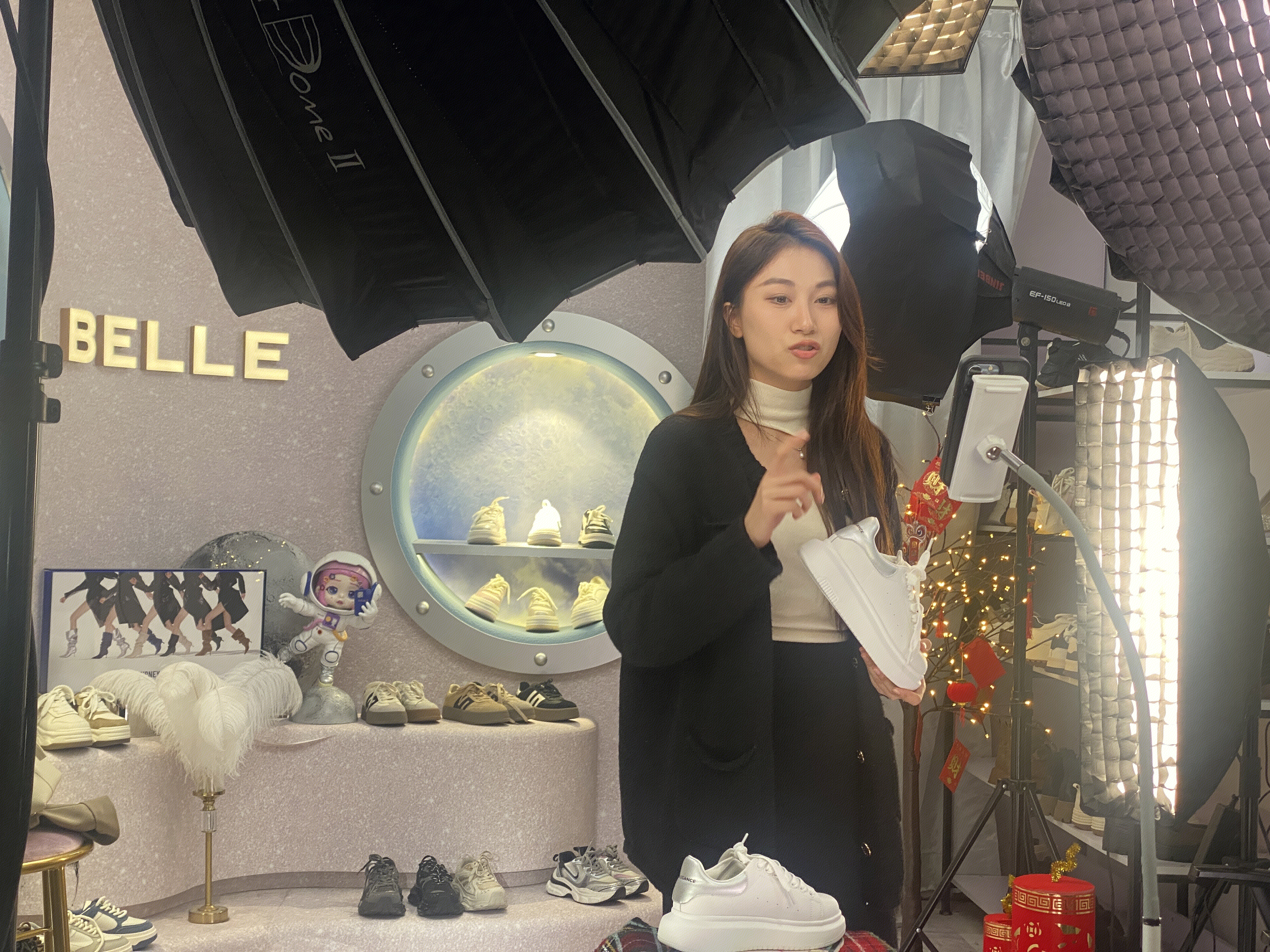 百丽国际旗下品牌 BELLE 皮鞋 时尚鞋履 电商直播 直播间