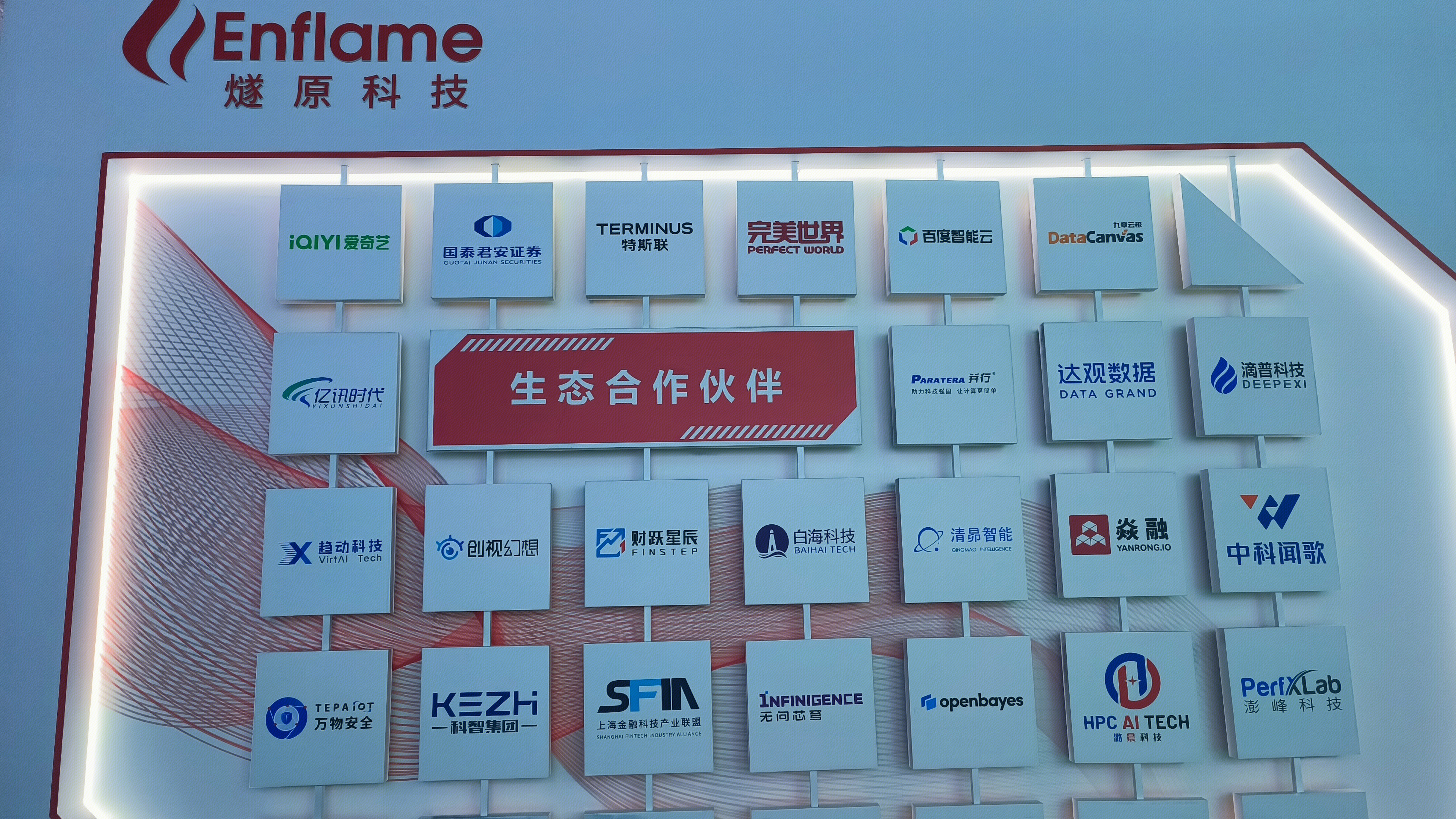 enflame 燧原科技 生态合作伙伴展示墙 新媒体矩阵