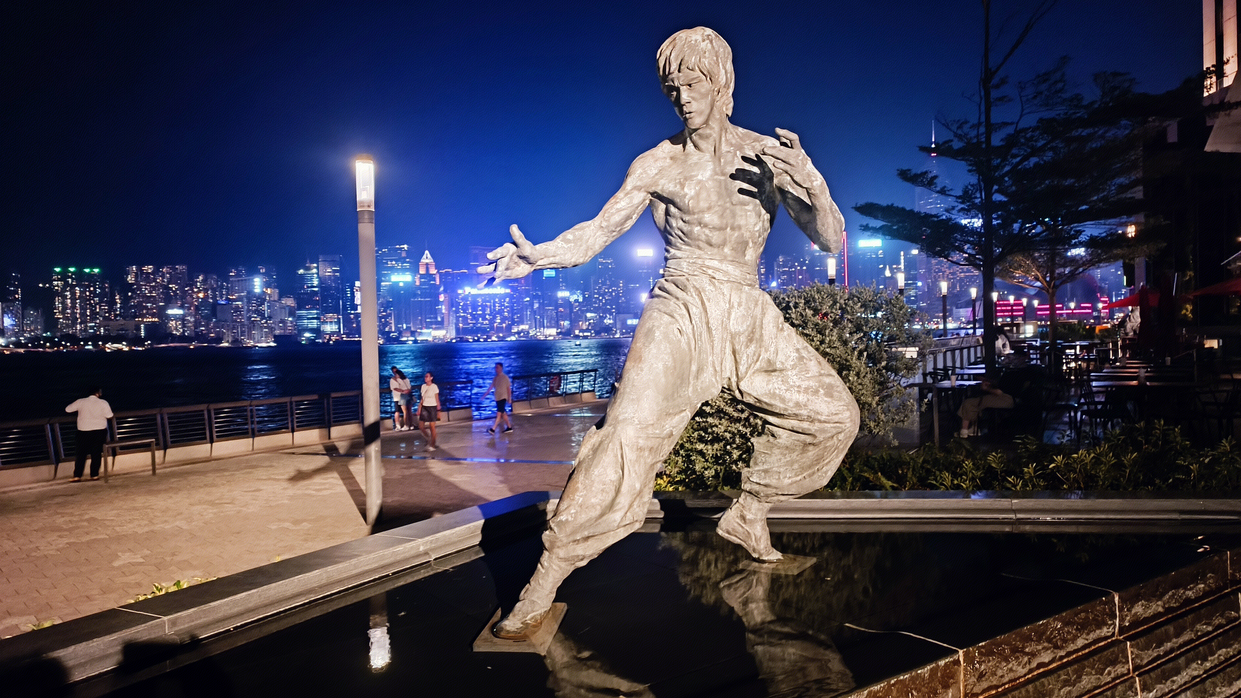 李小龙雕塑 李小龙雕像 香港夜景 香港星光大道