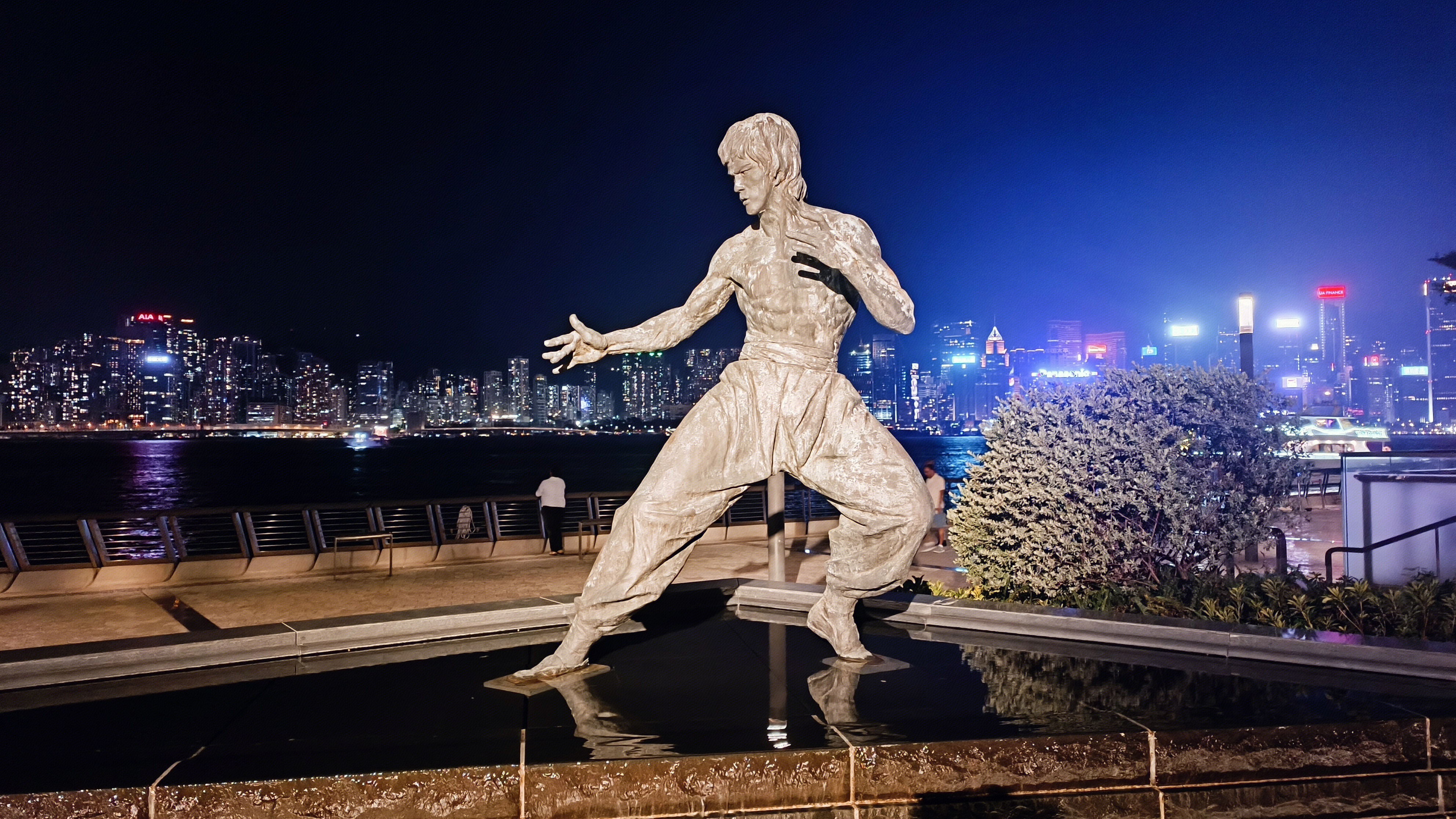 李小龙雕塑 李小龙雕像 香港夜景 香港星光大道
