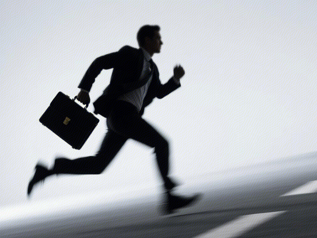 上班迟到 奔跑 跑路 奔跑的商务人士 冲劲 干劲十足