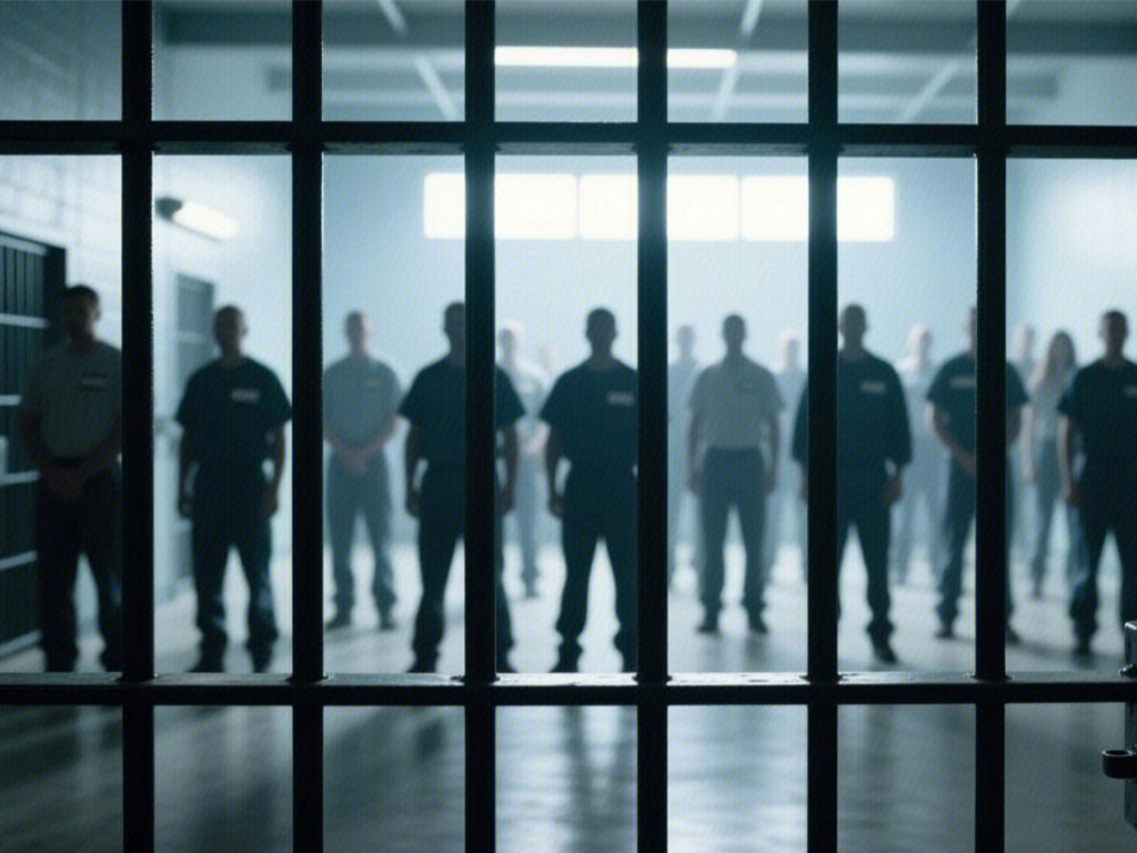 监狱 入狱 集体入狱 牢笼