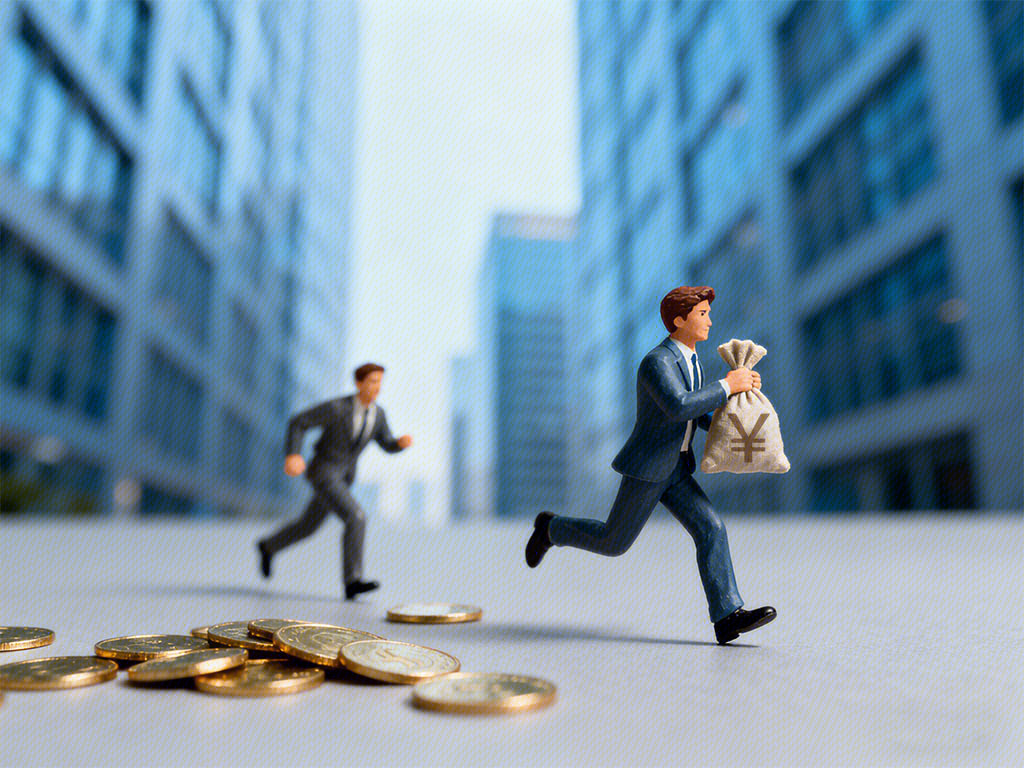 追债人 讨债 讨账 追讨欠款 金币 资金 货币 逃跑