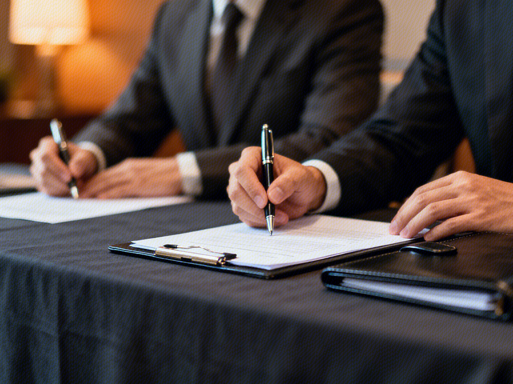 签合同 合作 达成一致 签字