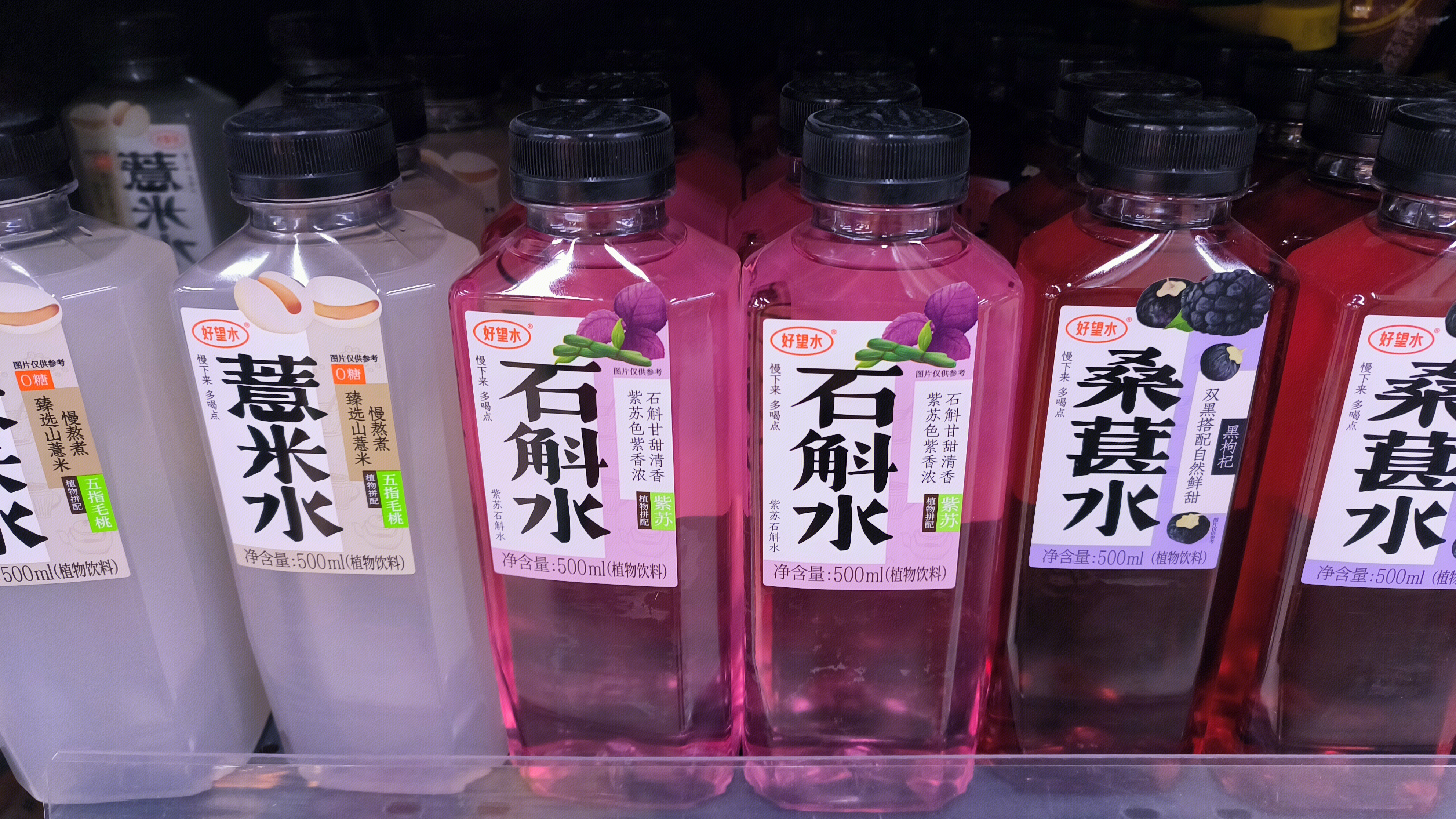 好望水 新式草本气泡果汁 中式养生饮料 薏米水 石斛水 桑葚水